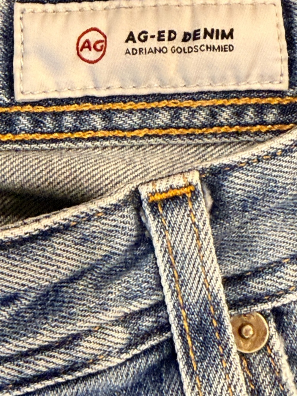 AG Adriano Goldschmied Everett Slim Straight Jeans 30x33 Medium Wash - Picture 8 of 8